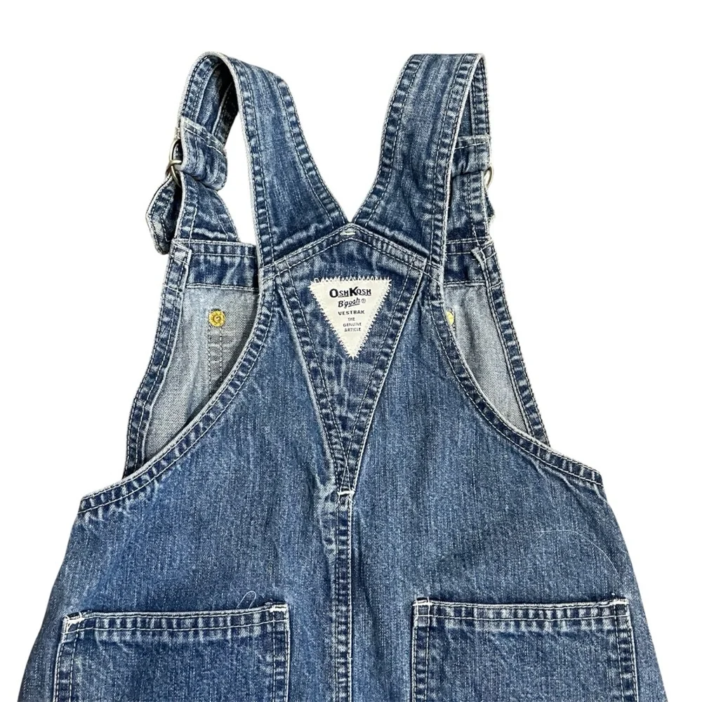 Oshkosh B’Gosh Jumper Denim Overalls Vintage Cargo pockets dress size 6